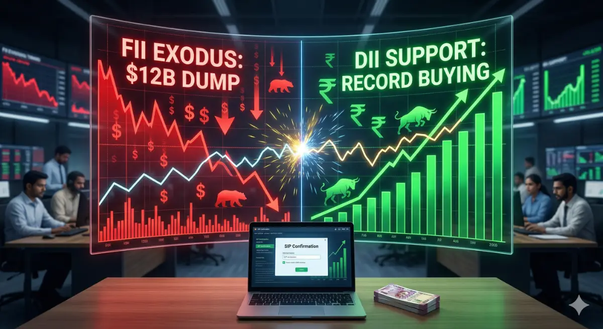 The Great FII Exodus vs. DII Support